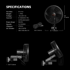 2025 New Version | Spider Farmer® 150mm Grow Tent Clip Fan EC Motor | 10 Speed Wind Control